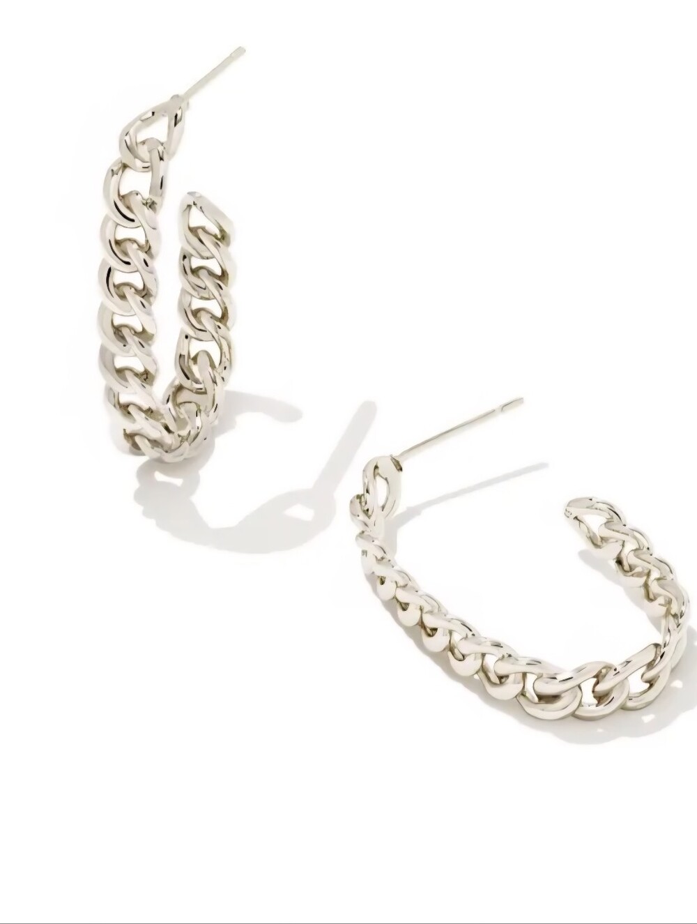 Kendra Scott Grier Hoop Earrings Silver ( Rhodium) NWT
